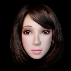 (SH-19) crossdress masquerade cosplay realistic female/girl silicone half face mask/props fixed with string crossdresser doll